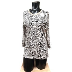 NWT Kim Rogers Leopard Top